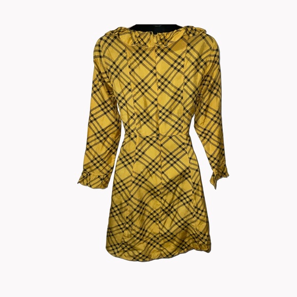 #16 - UO Kristen Plaid Ruffle Square-Neck Dress - Picture 3 of 7